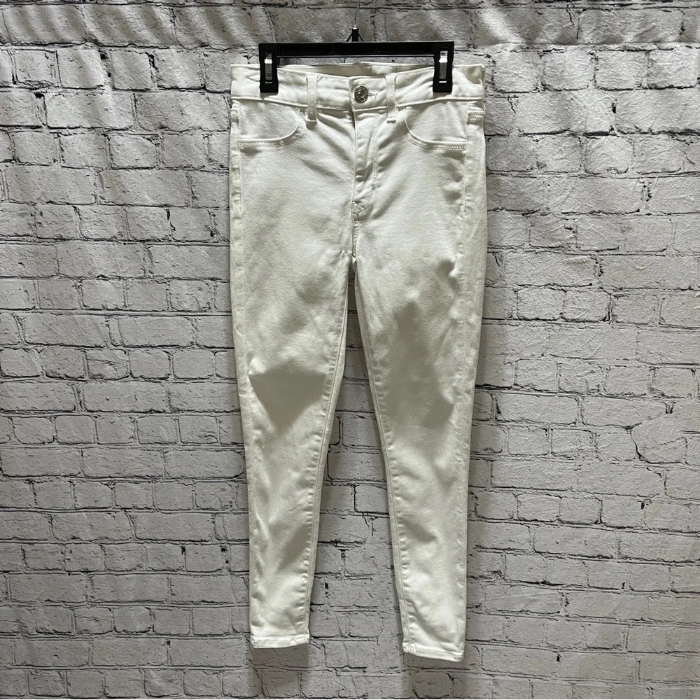 AMERICAN EAGLE Women Next Level Stretch Hi-Rise Jegging White, Size 2 Short